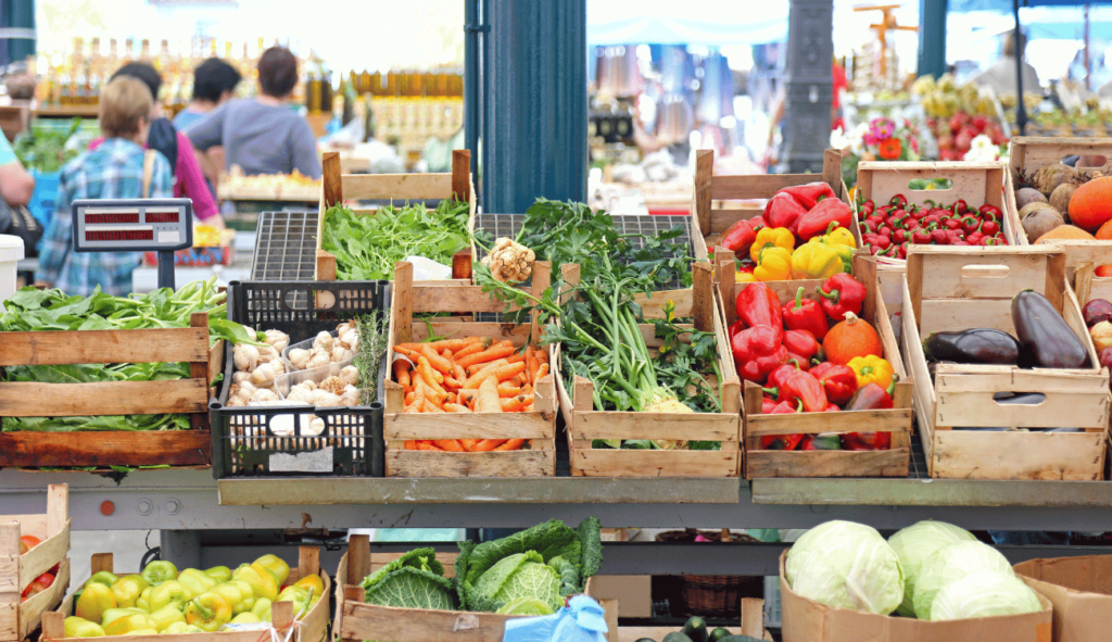 Vegetables section in super market